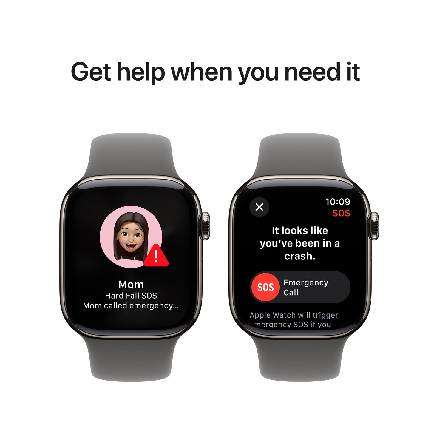 Apple Watch Series 10 GPS + Cellular 42mm Natural Titanium Case with Stone Grey Sport Band - M/L