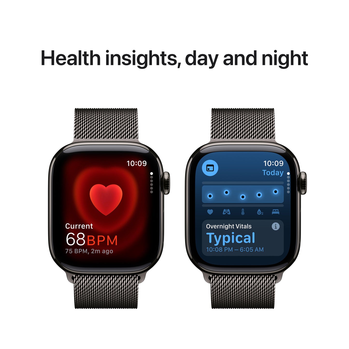 Apple Watch Series 10 GPS + Cellular 42mm Slate Titanium Case with Slate Milanese Loop