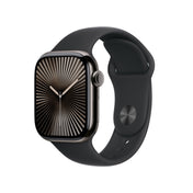 Apple Watch Series 10 GPS + Cellular 42mm Slate Titanium Case with Black Sport Band - M/L