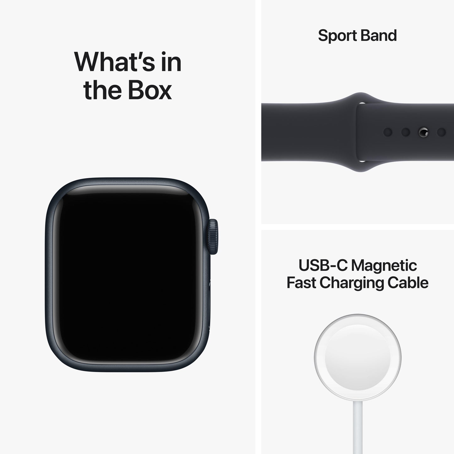 Apple Watch Series 8 GPS + Cellular 41mm Midnight Aluminium Case with Midnight Sport Band - Regular