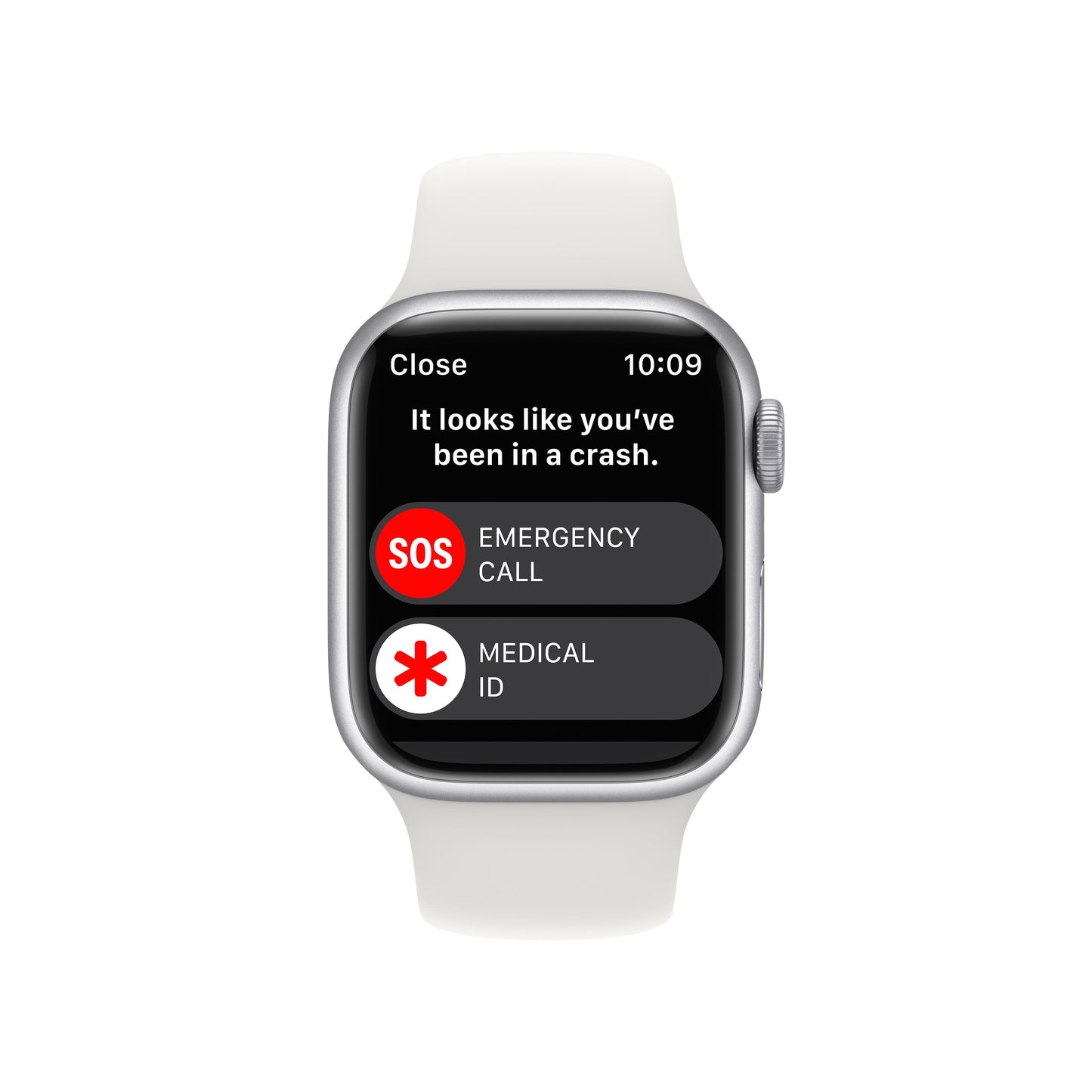 Apple Watch Series 8 GPS + Cellular 41mm Silver Aluminium Case with White Sport Band - Regular