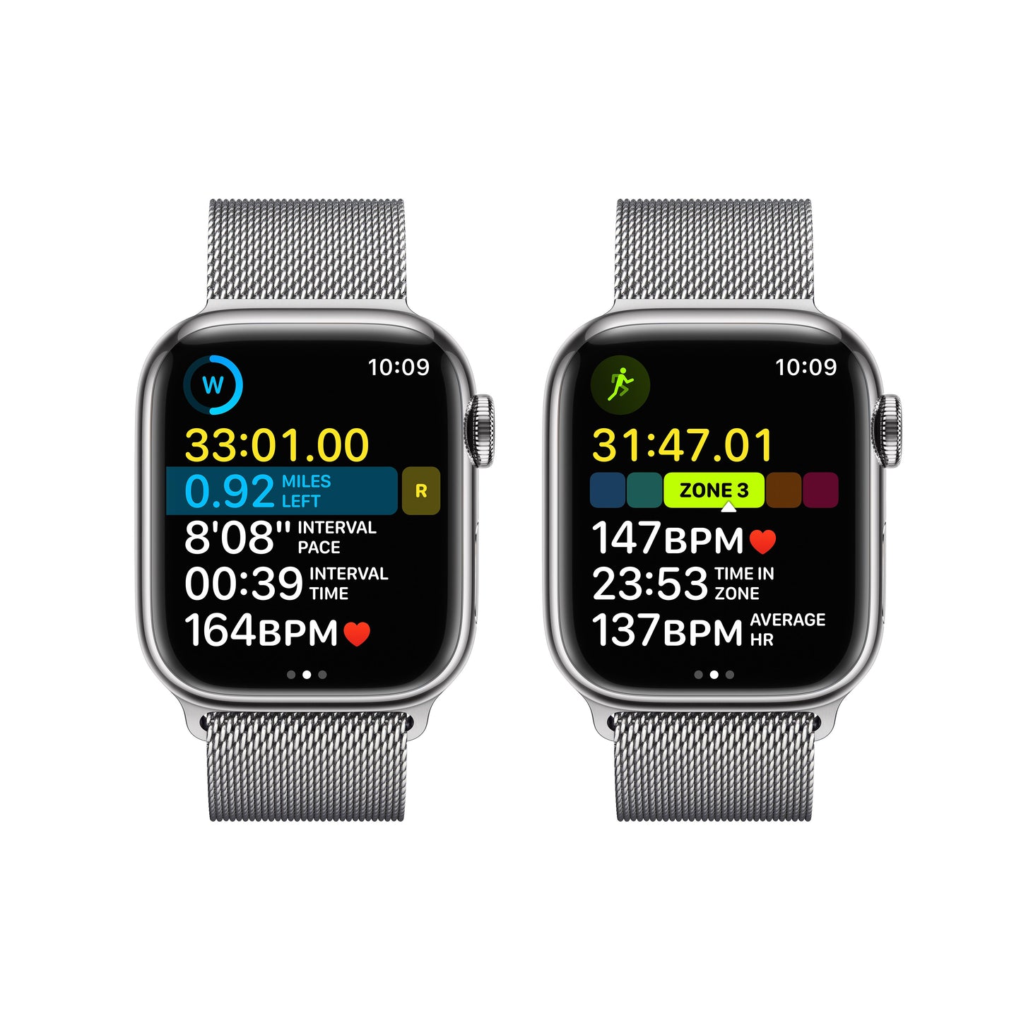 Apple Watch Series 8 GPS + Cellular 41mm Silver Stainless Steel Case with Silver Milanese Loop