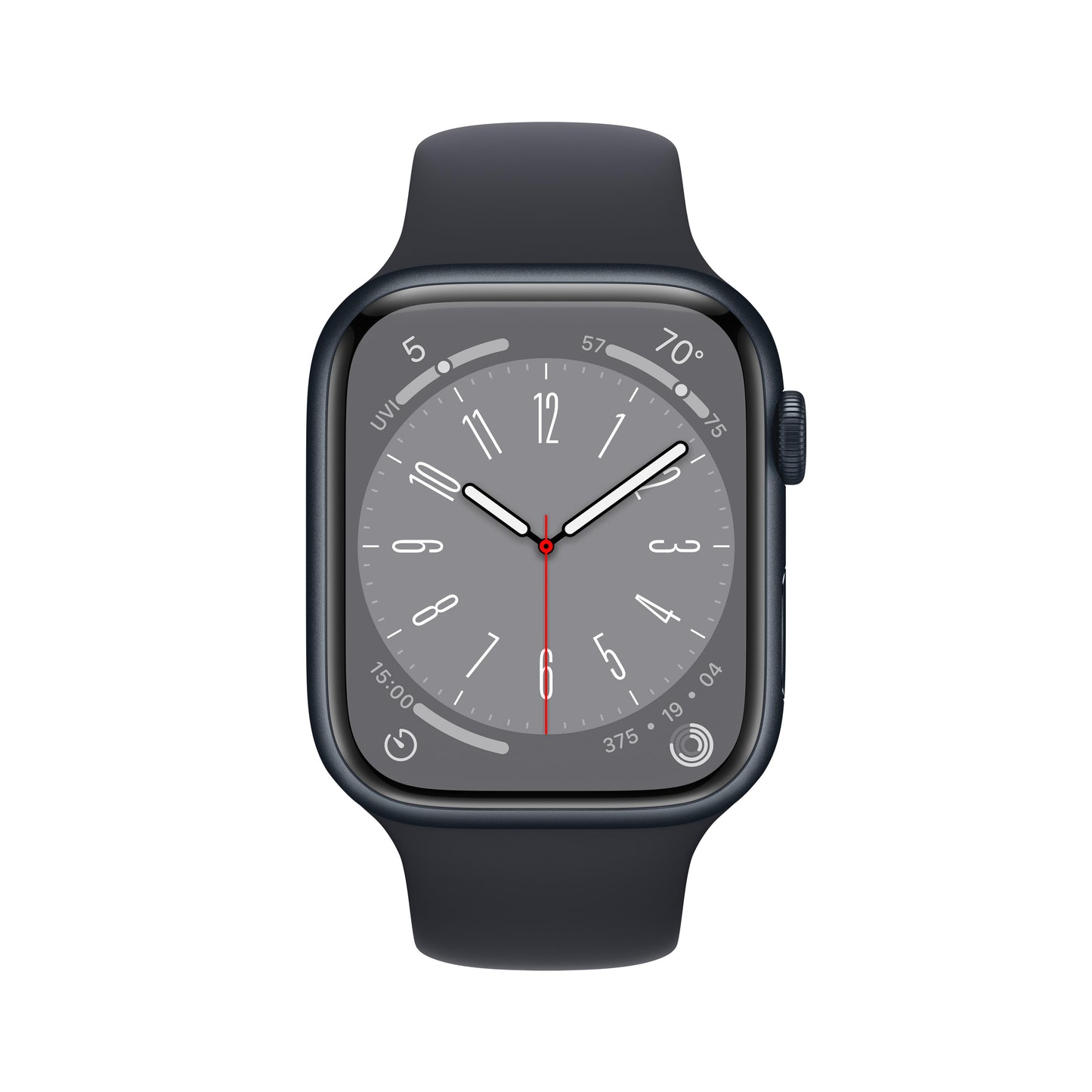 Apple Watch Series 8 GPS + Cellular 45mm Midnight Aluminium Case with Midnight Sport Band - Regular