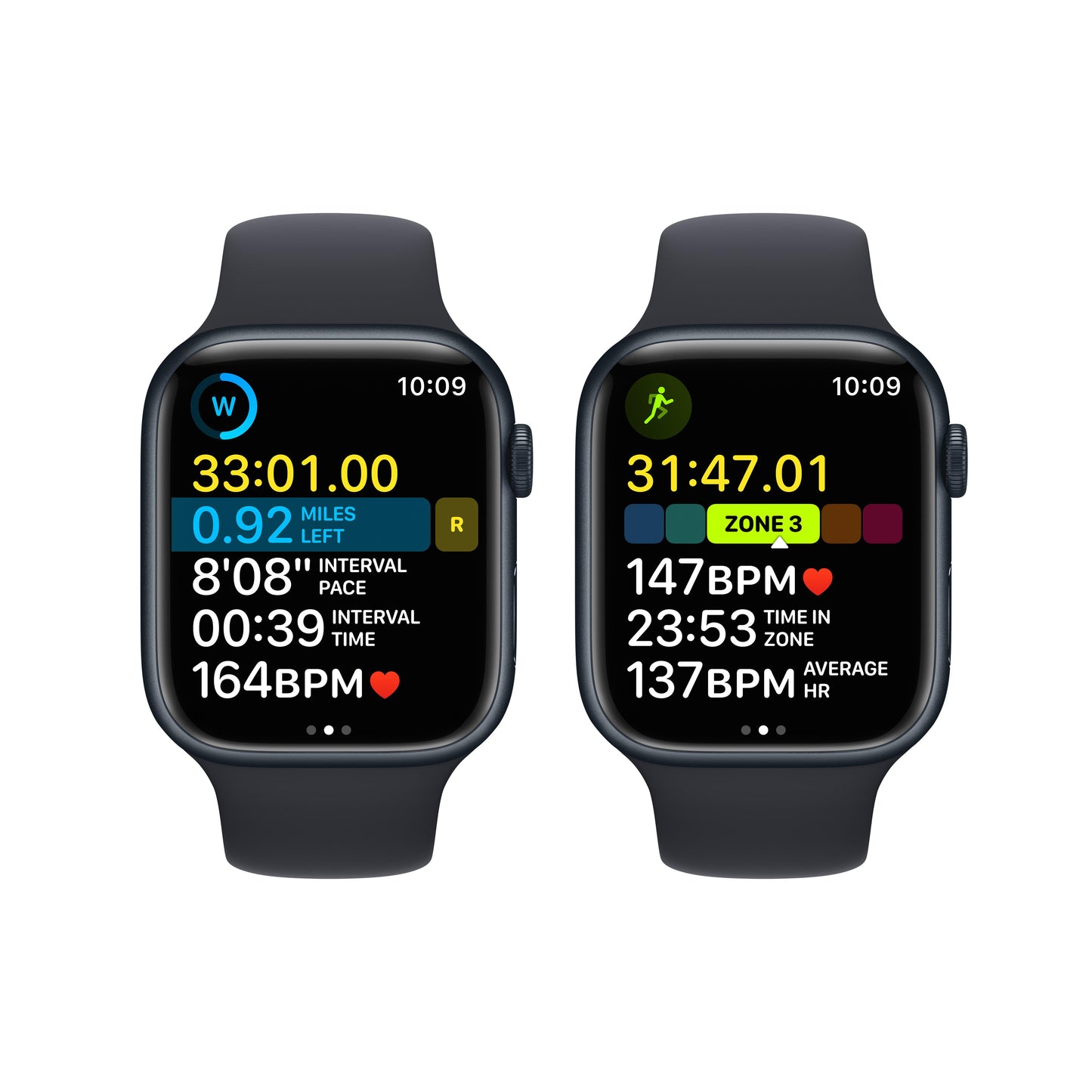 Apple Watch Series 8 GPS + Cellular 45mm Midnight Aluminium Case with Midnight Sport Band - Regular