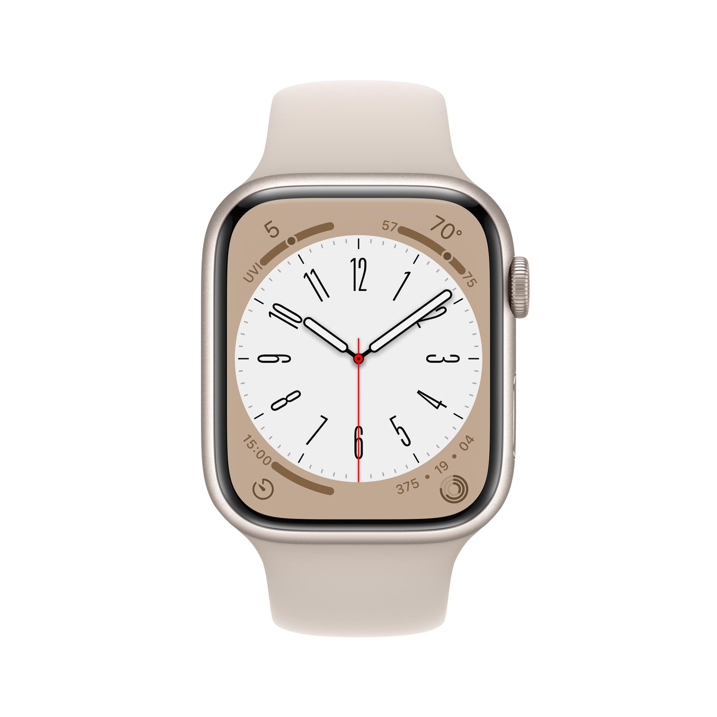 Apple Watch Series 8 GPS + Cellular 45mm Starlight Aluminium Case with Starlight Sport Band - Regular