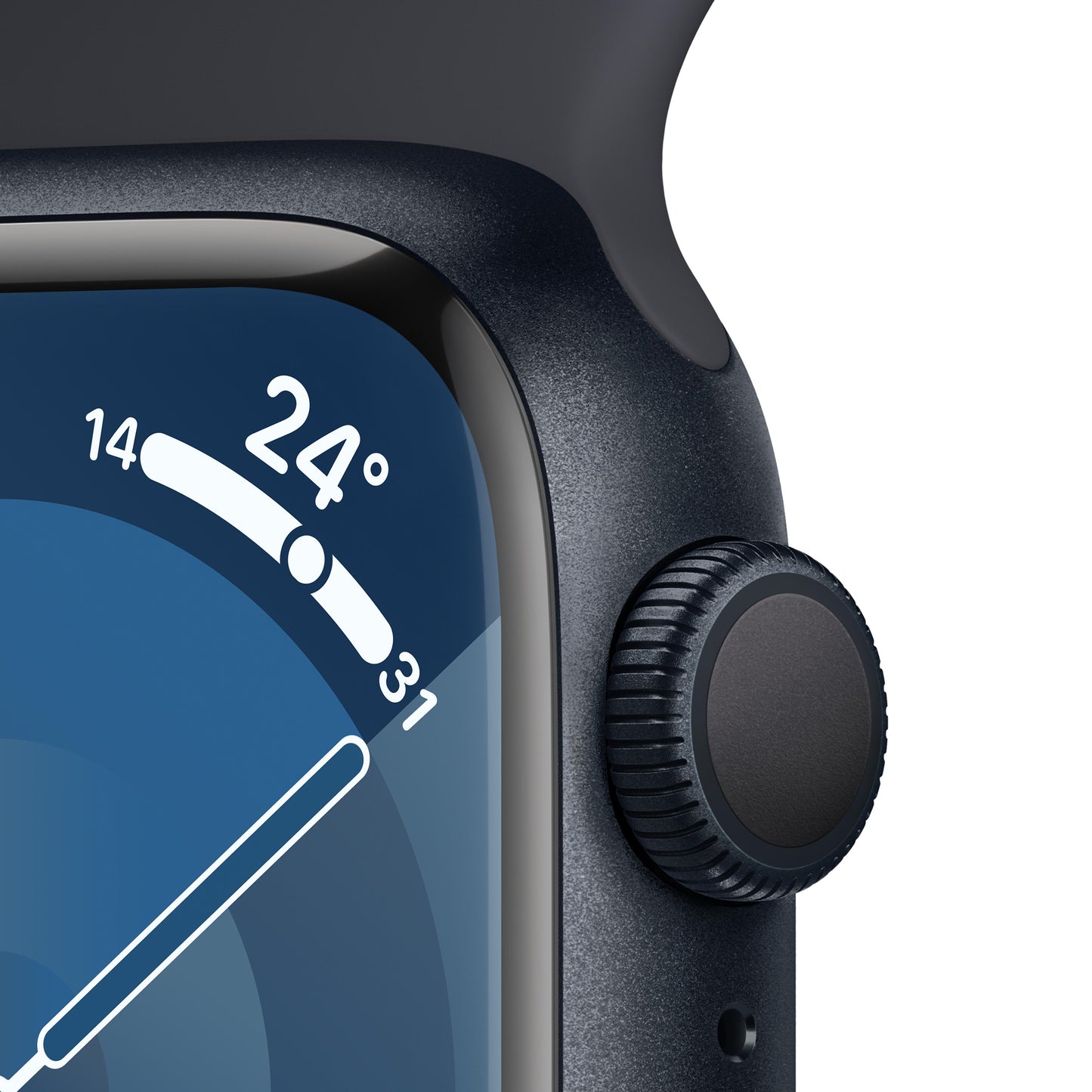 Apple Watch Series 9 GPS 41mm Midnight Aluminium Case with Midnight Sport Band - M/L