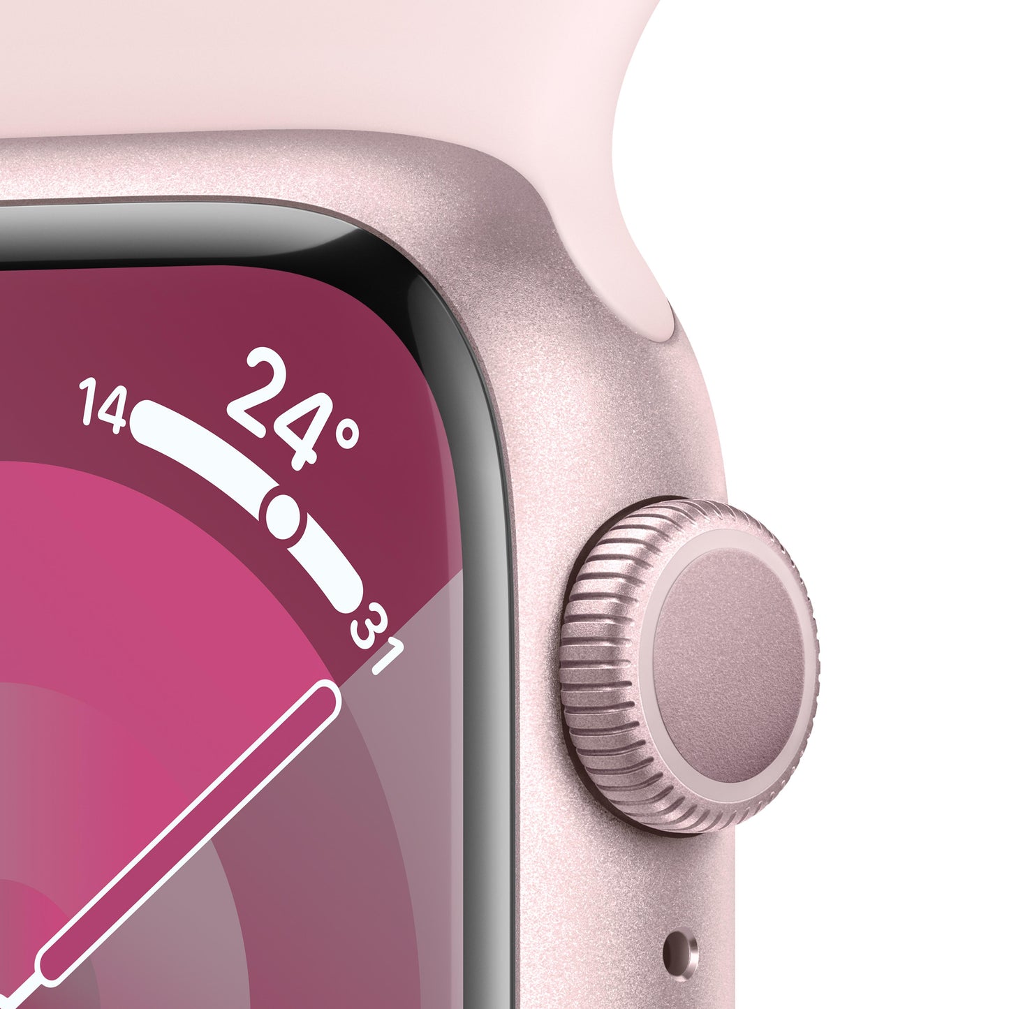 Apple Watch Series 9 GPS 41mm Pink Aluminium Case with Light Pink Sport Band - M/L