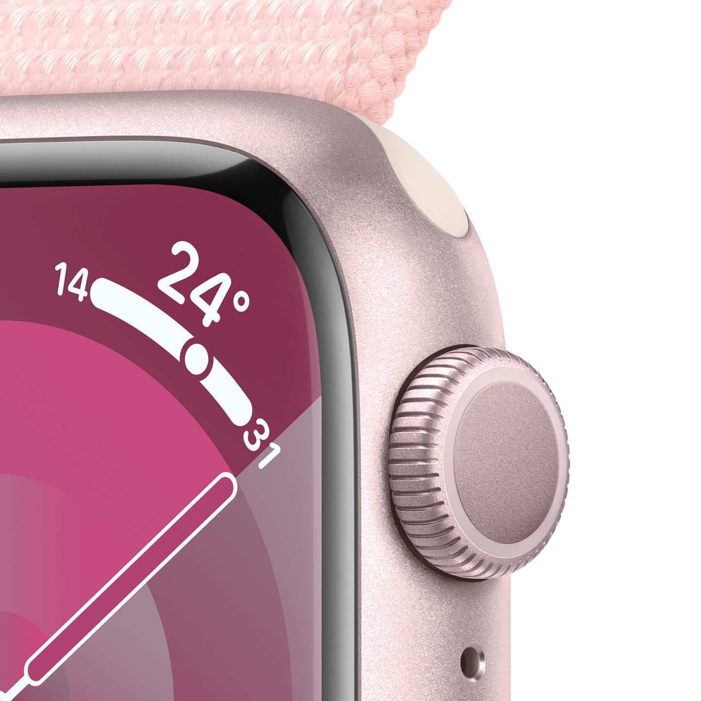 Apple Watch Series 9 GPS 41mm Pink Aluminium Case with Light Pink Sport Loop