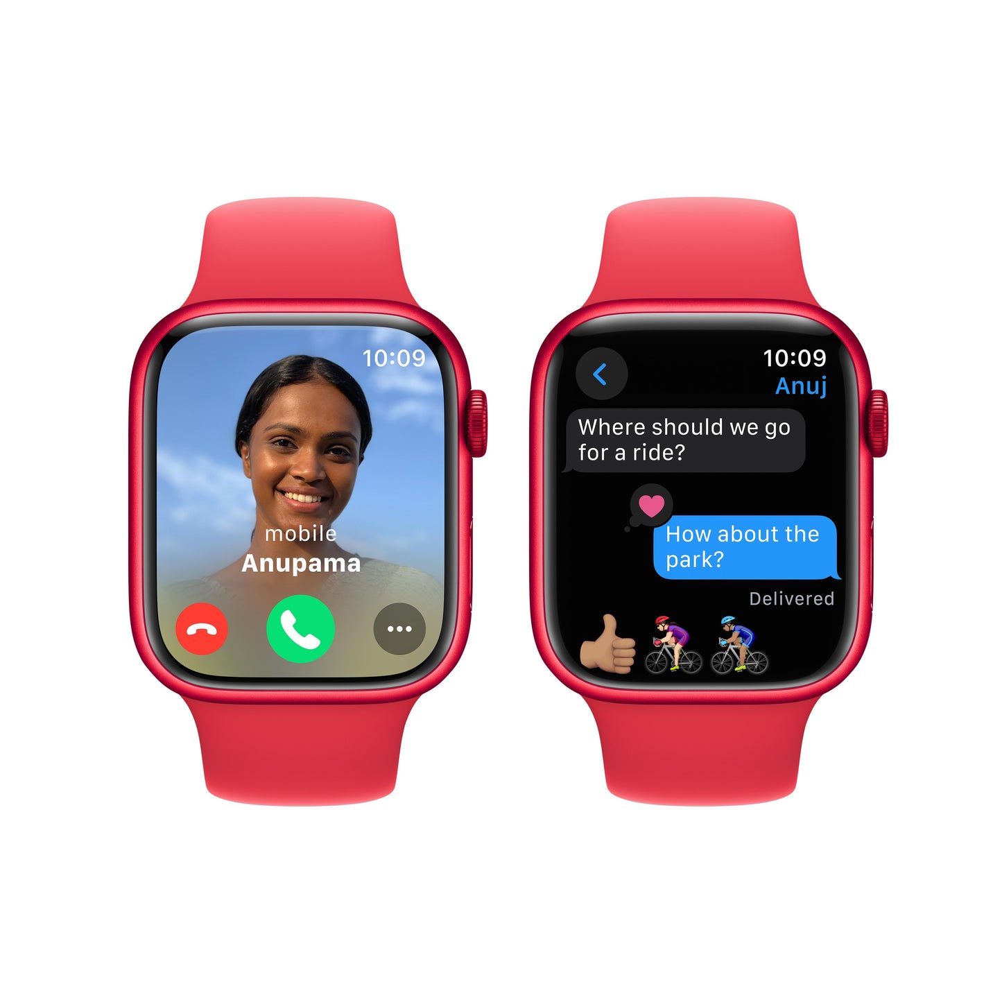 Apple Watch Series 9 GPS 45mm (PRODUCT)RED Aluminium Case with (PRODUCT)RED Sport Band - M/L