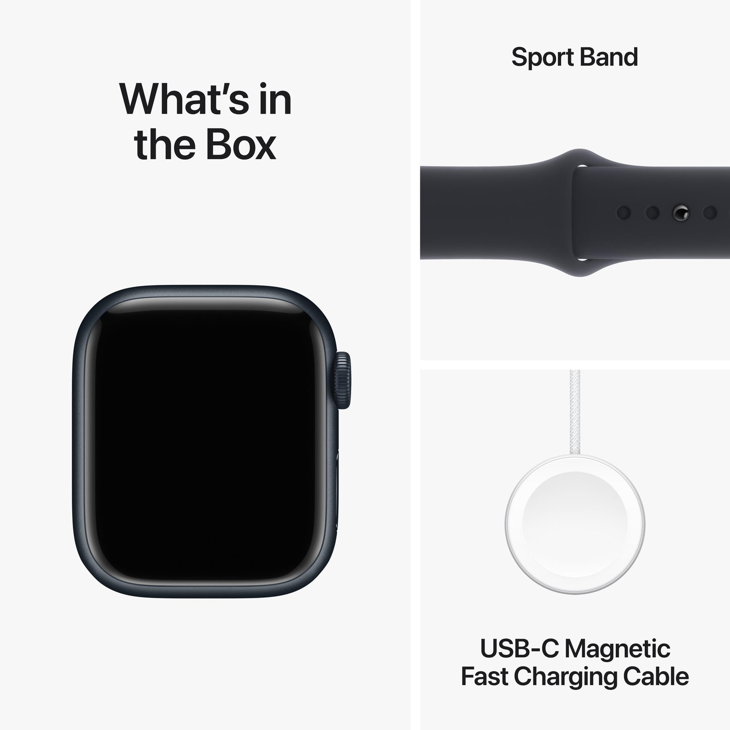 Apple Watch Series 9 GPS + Cellular 41mm Midnight Aluminium Case with Midnight Sport Band - S/M
