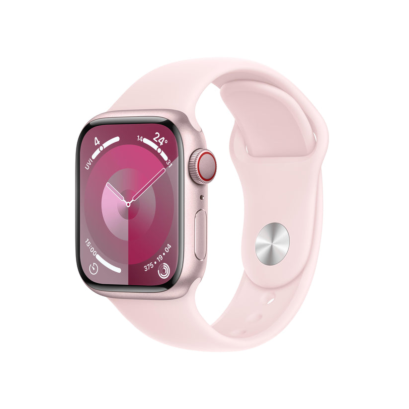 Apple Watch Series GPS Cellular 41mm Pink Aluminium Case with Light Pink Sport Band M/L