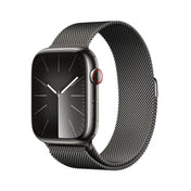 Apple Watch Series 9 GPS + Cellular 45mm Graphite Stainless Steel Case with Graphite Milanese Loop