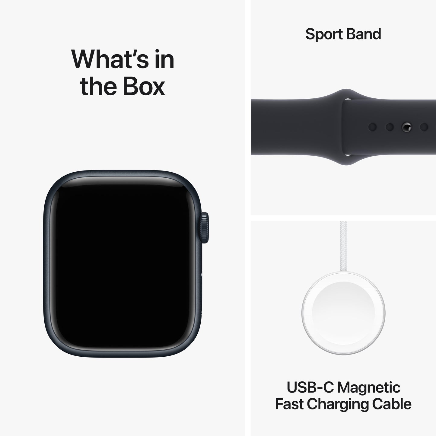 Apple Watch Series 9 GPS + Cellular 45mm Midnight Aluminium Case with Midnight Sport Band - S/M