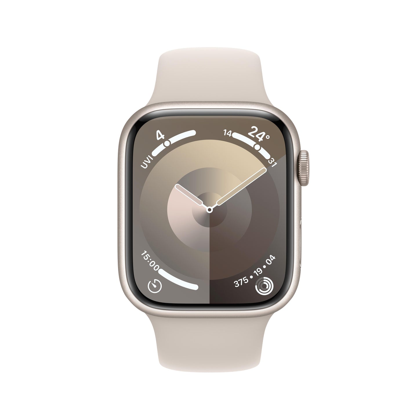 Apple Watch Series 9 GPS + Cellular 45mm Starlight Aluminium Case with Starlight Sport Band - S/M