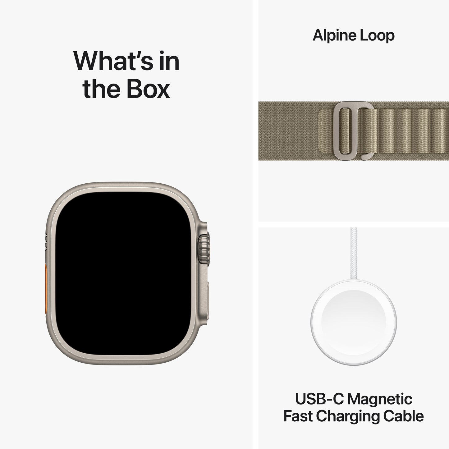 Apple Watch Ultra 2 GPS + Cellular 49mm Titanium Case with Olive Alpine Loop - Large