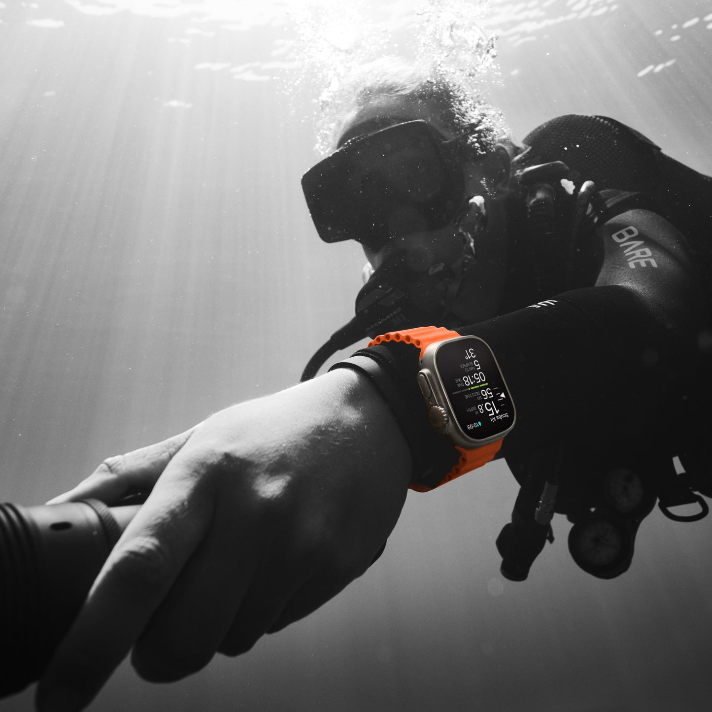 Apple Watch Ultra 2 GPS + Cellular 49mm Titanium Case with Orange Ocean Band