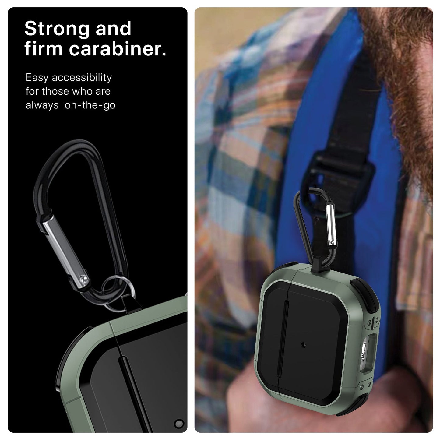 Gripp Armor Case + Keyring Hook For Airpods 3 - Green