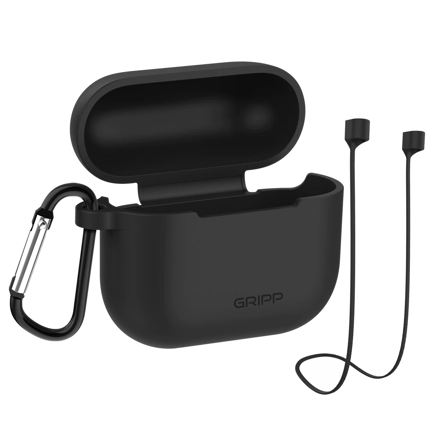 Gripp Airpods 3 Silicon Case + Strap + Keyring Hook - Black