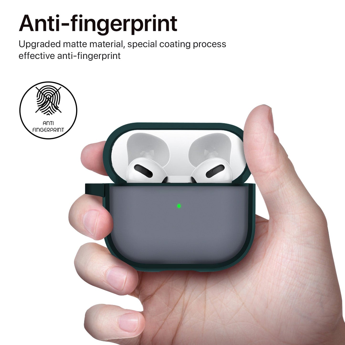 Gripp Bolt Matte Case + Keyring Hook For Airpods 3 - Green