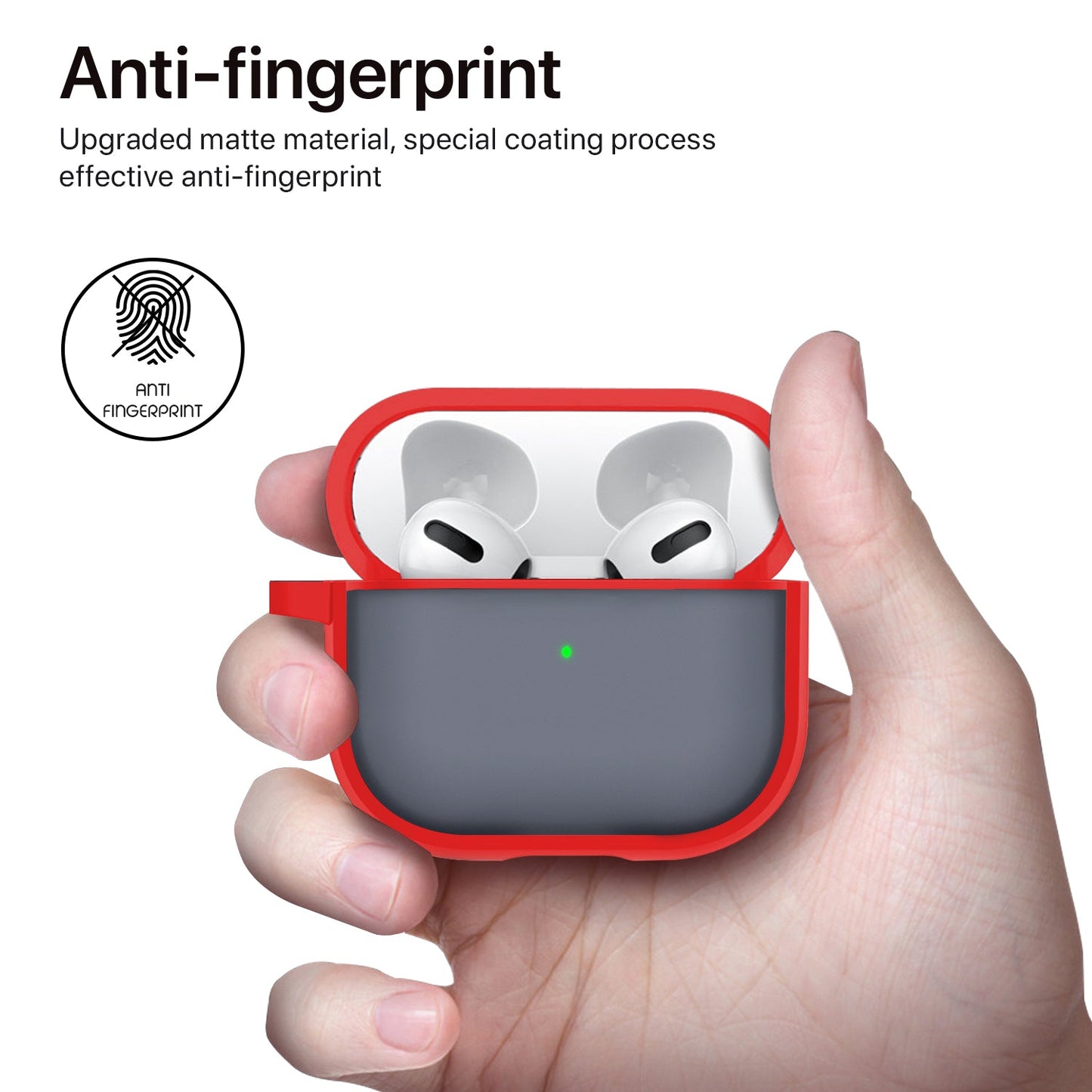 Gripp Bolt Matte Case + Keyring Hook For Airpods 3 - Red