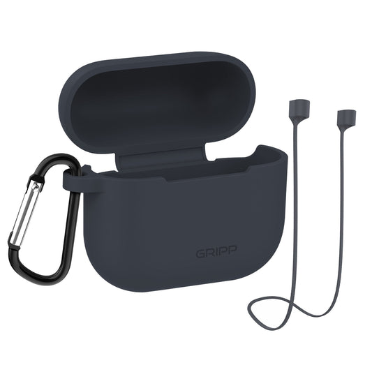 Gripp Airpods 3 Silicon Case + Strap + Keyring Hook - Charcoal