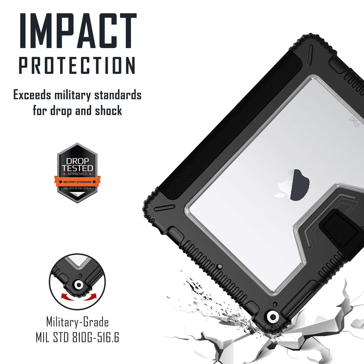 Gripp Armor Case For Apple Ipad 10.2" - Black