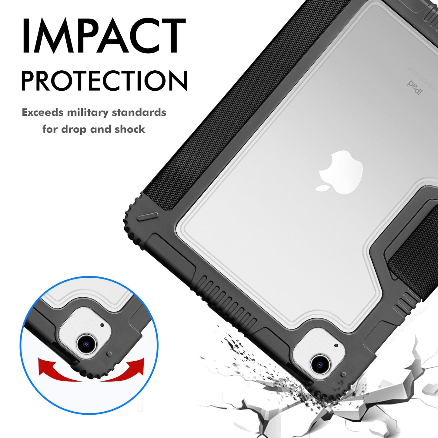 Gripp Armor Case For Apple Ipad Air 10.9" - Black