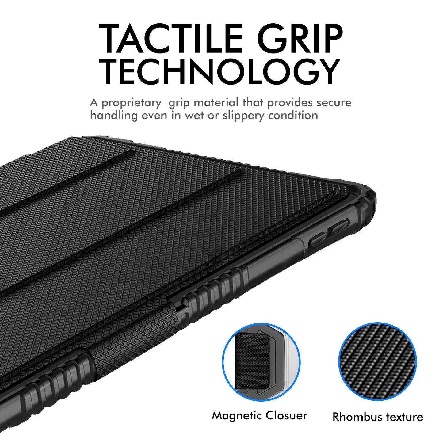 Gripp Armor Case For Apple Ipad Air 10.9" - Black