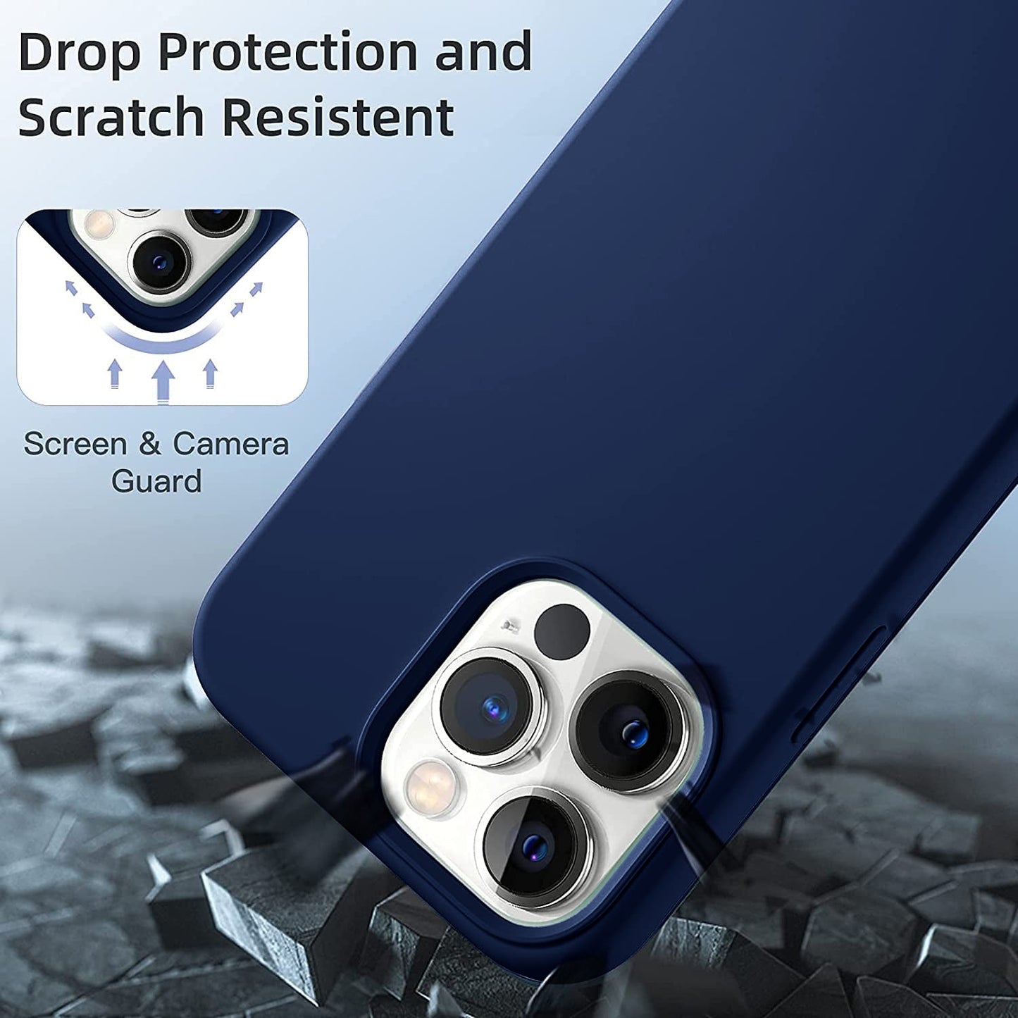 Gripp Rubon Case For Apple Iphone 13 Pro Max (6.7") - Blue