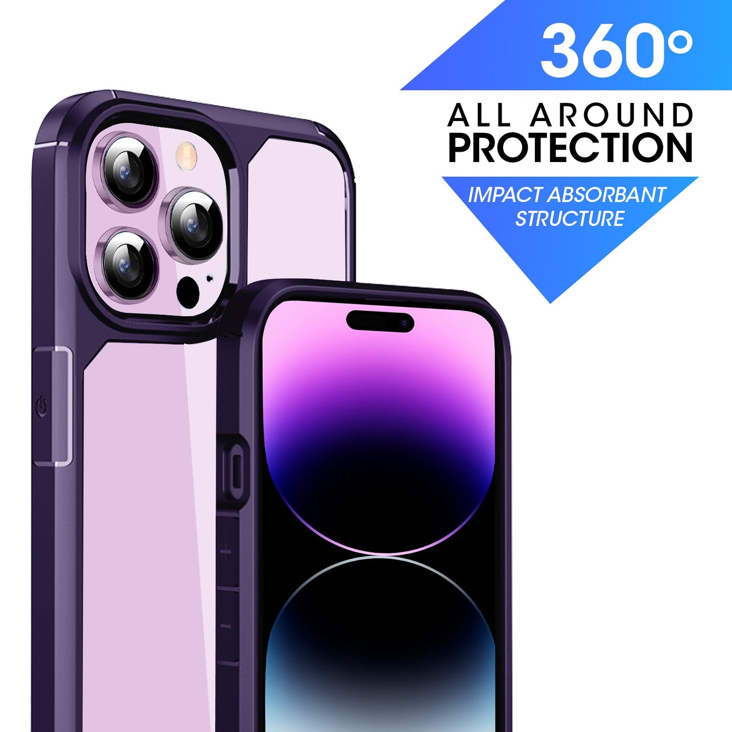 Gripp Defender Case For Apple Iphone 14 Pro Max (6.7") - Purple