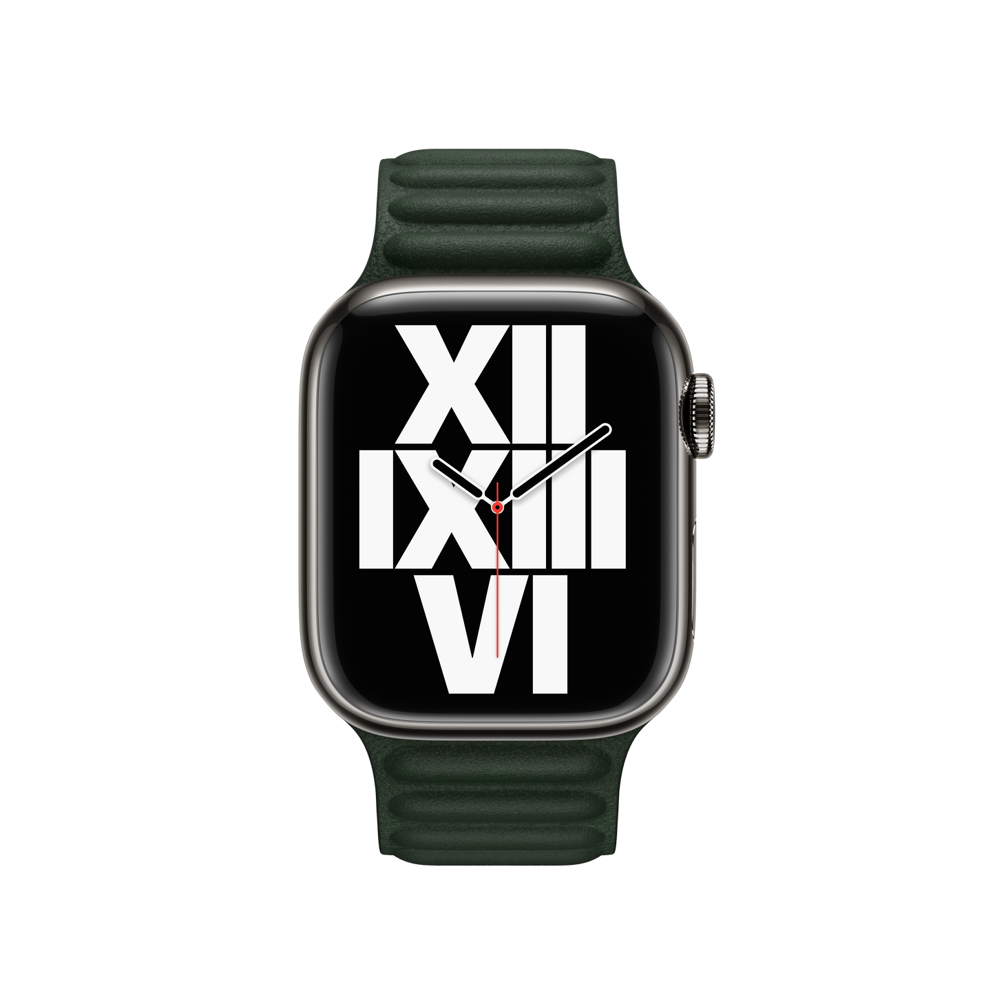 41mm Sequoia Green Leather Link - M/L