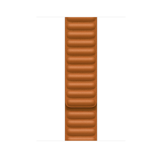 45mm Golden Brown Leather Link - M/L