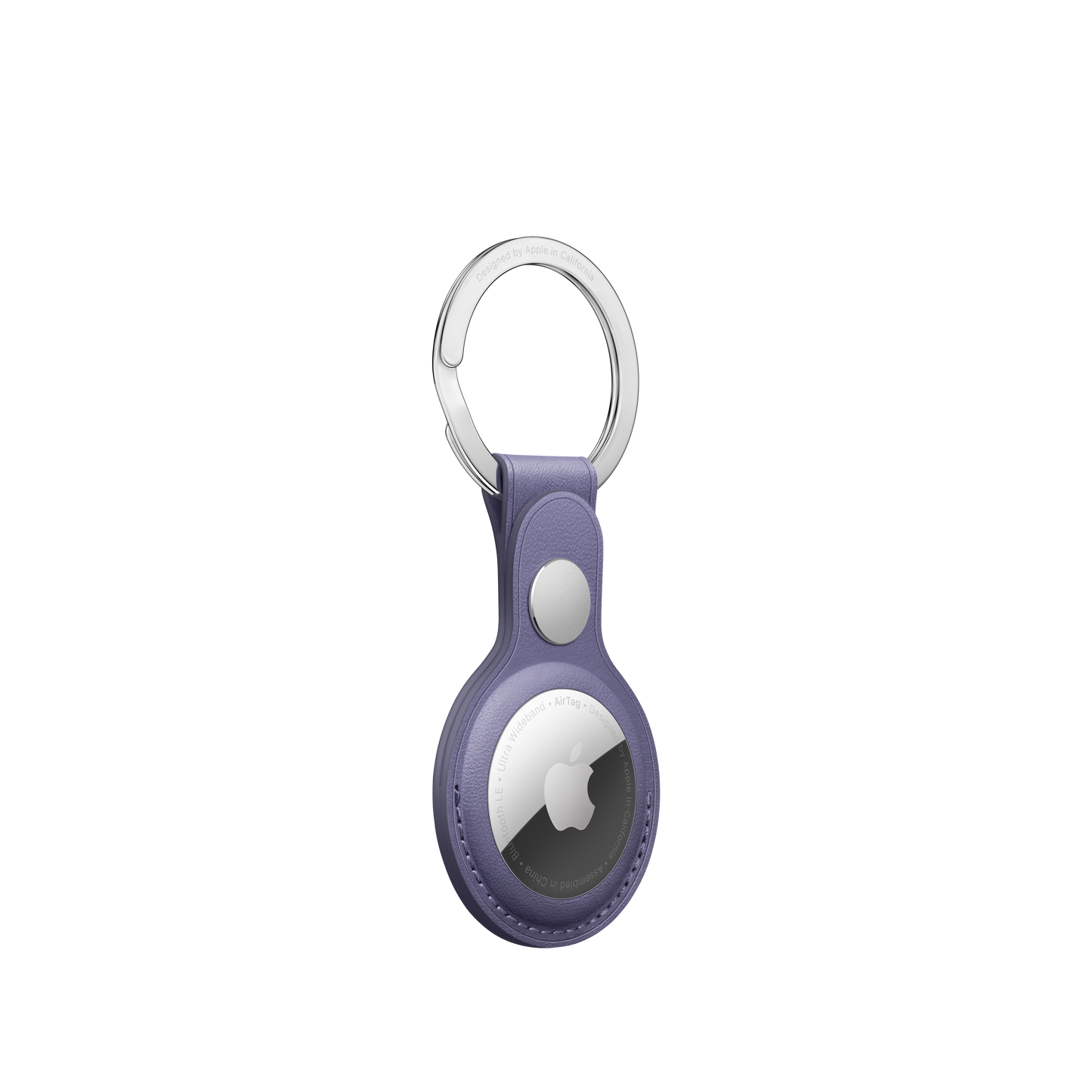 AirTag Leather Key Ring - Wisteria