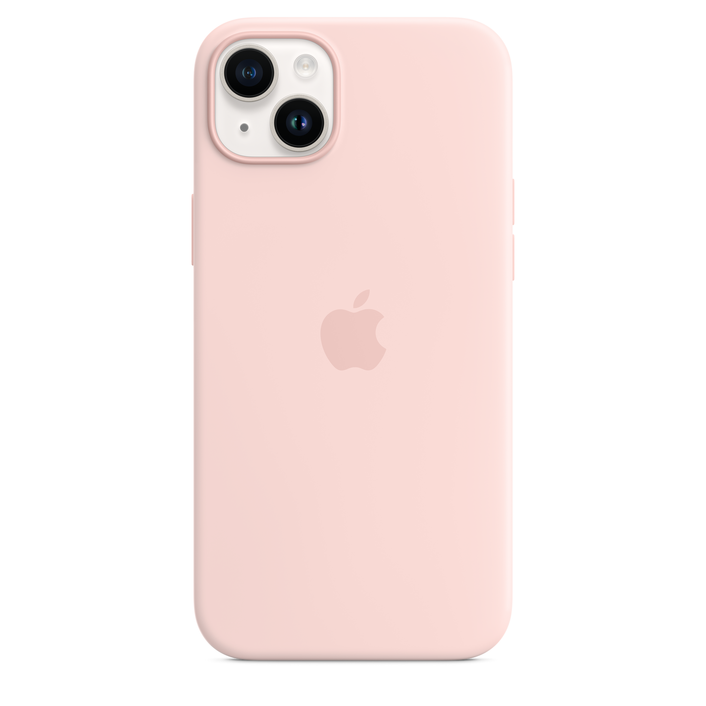 iPhone 14 Plus Silicone Case with MagSafe - Chalk Pink