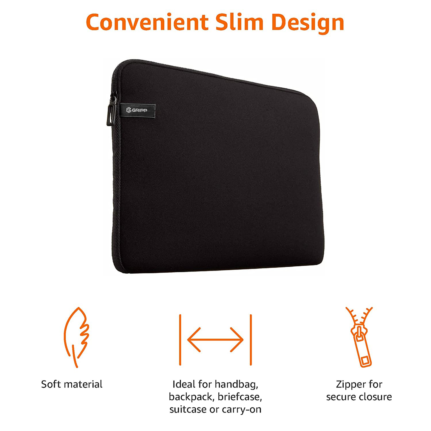 Gripp Aero Sleeve For Laptop 14" - Black