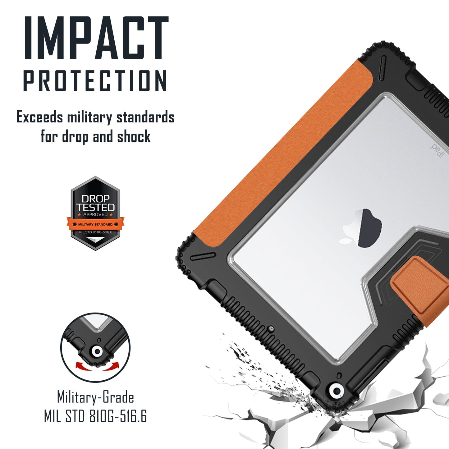 Gripp Armor Case For Apple Ipad 10.2" - Orange