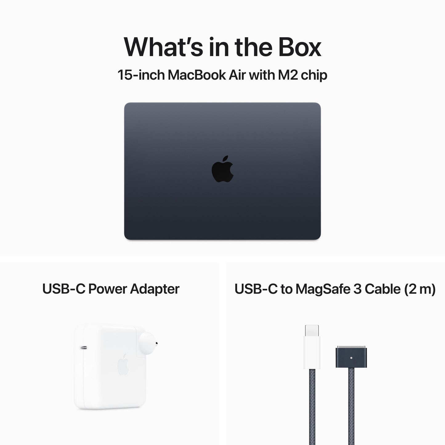 15-inch MacBook Air: Apple M2 chip with 8‑core CPU and 10‑core GPU, 256GB SSD - Midnight