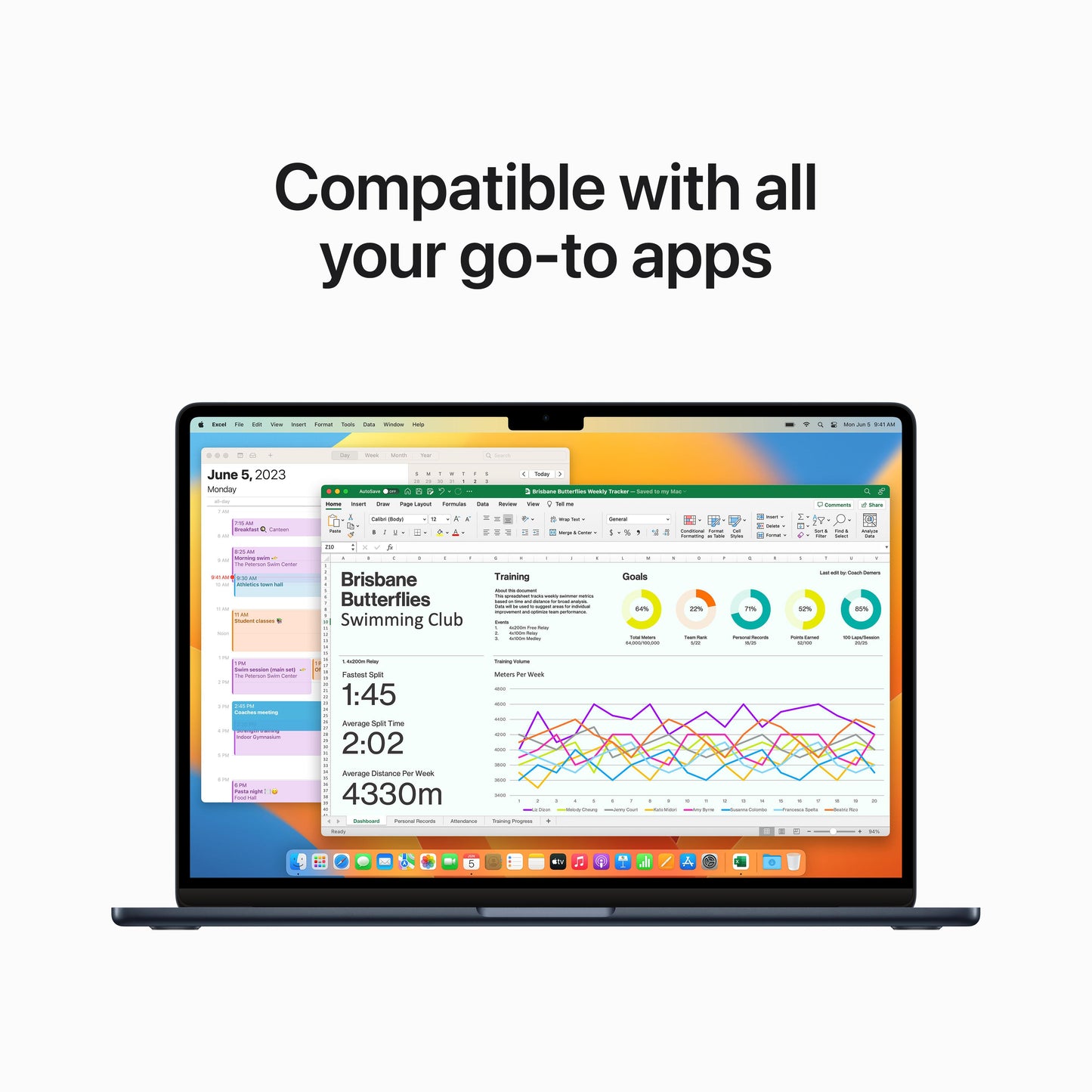 15-inch MacBook Air: Apple M2 chip with 8‑core CPU and 10‑core GPU, 512GB SSD - Midnight