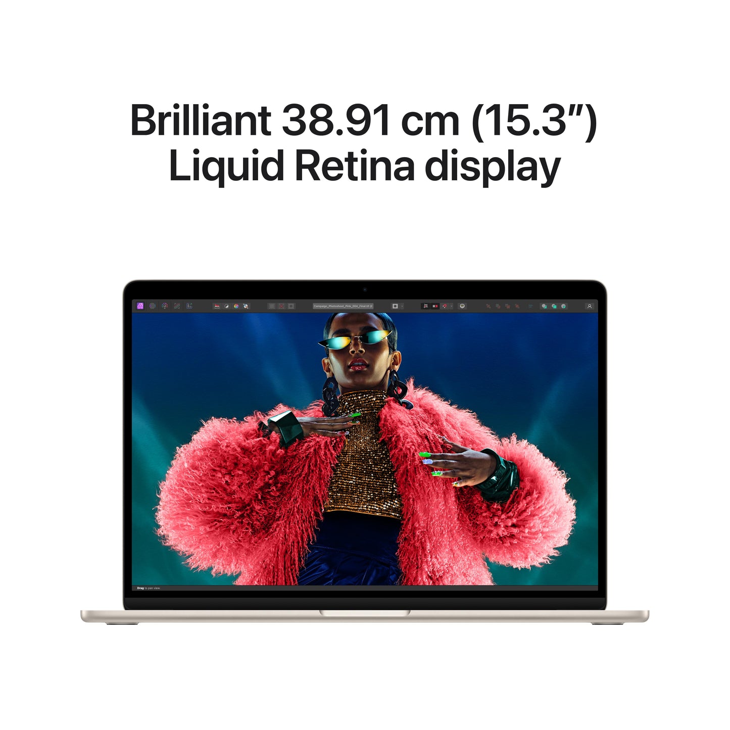 15-inch MacBook Air: Apple M3 chip with 8‑core CPU and 10‑core GPU, 256GB SSD - Starlight