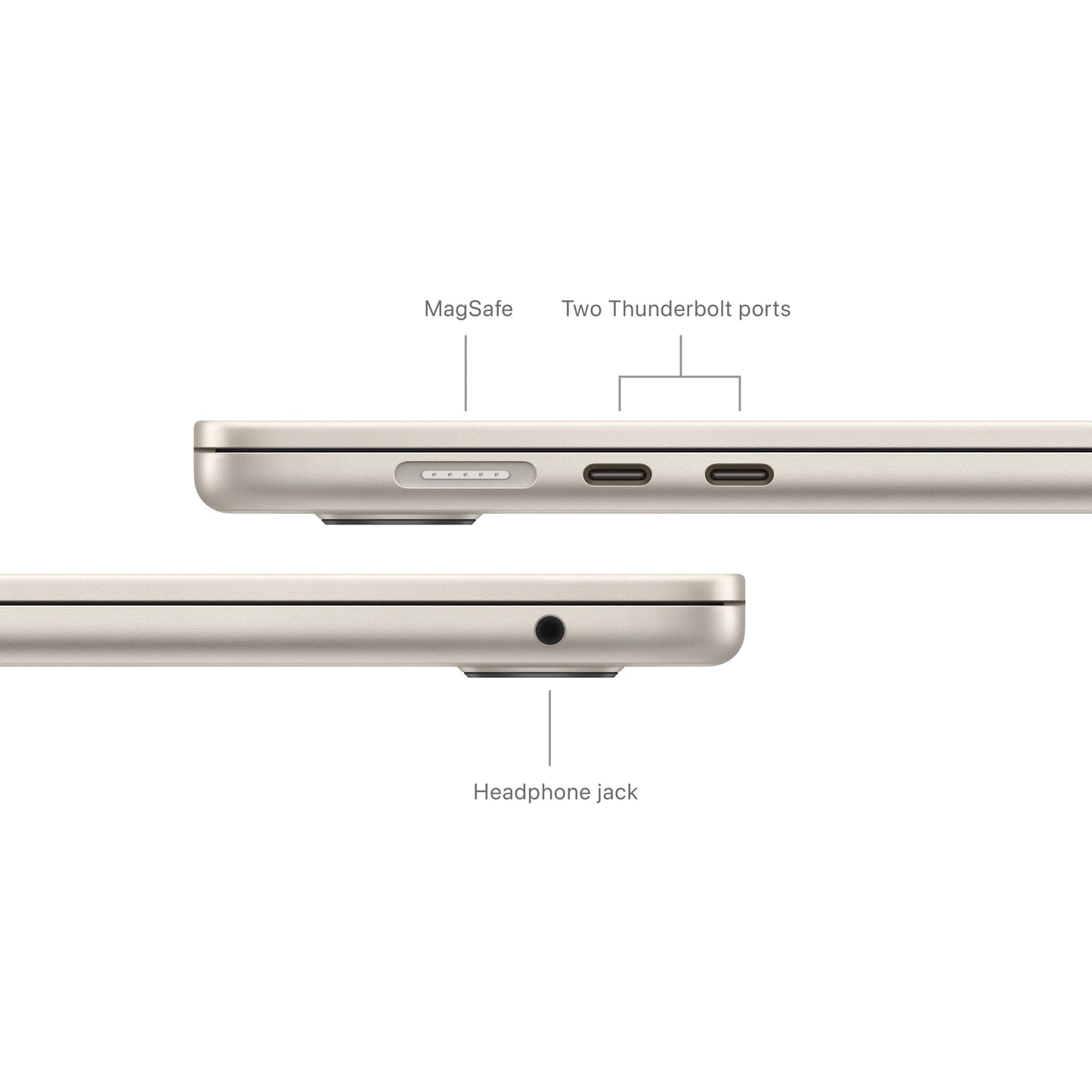 15-inch MacBook Air: Apple M3 chip with 8‑core CPU and 10‑core GPU, 256GB SSD - Starlight