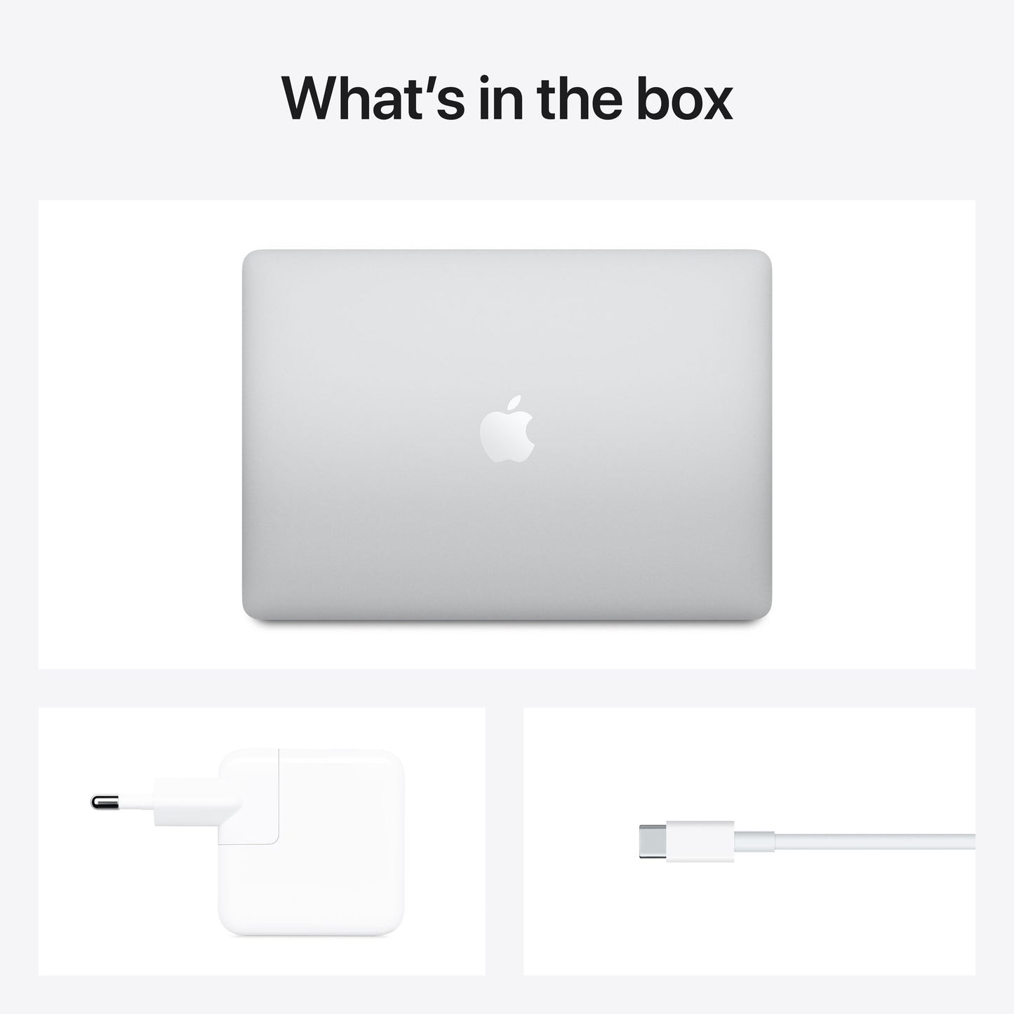 Apple MacBook Air 13 : Apple M1 chip with 8-core CPU and 7-core GPU, 256GB - Silver