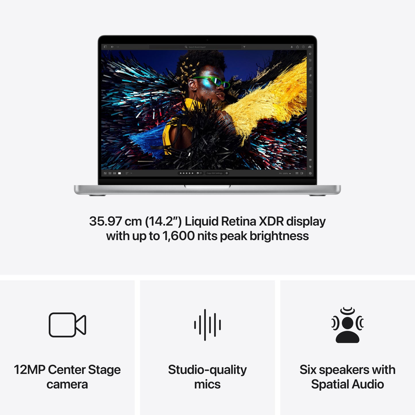 14-inch MacBook Pro: Apple M4 Pro chip with 14‑core CPU and 20‑core GPU, 1TB SSD - Silver