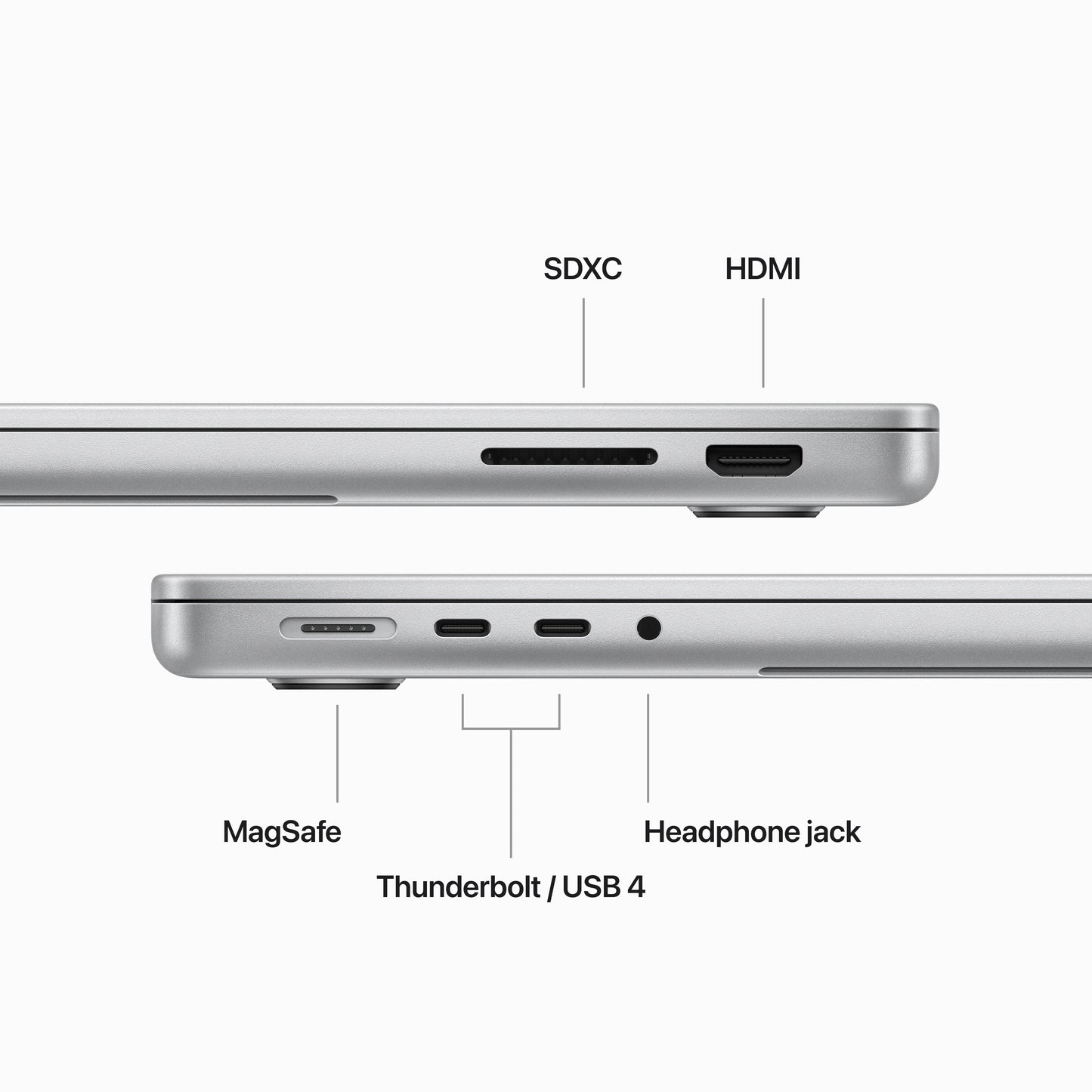 14-inch MacBook Pro: Apple M3 chip with 8‑core CPU and 10‑core GPU, 512GB SSD - Silver