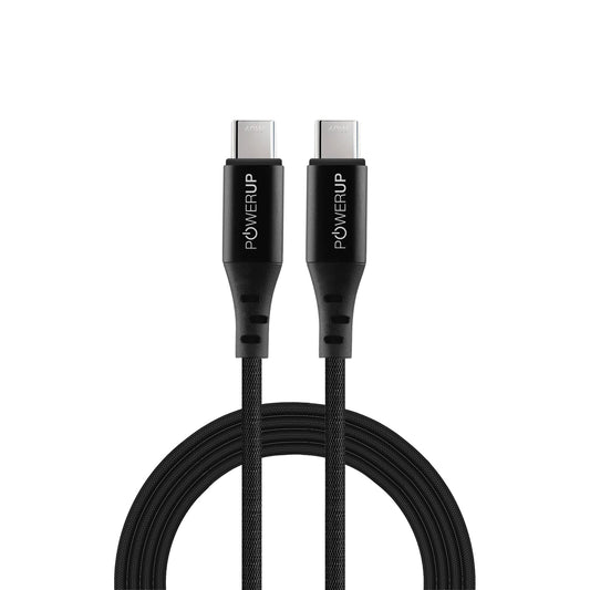 Powerup 2m Usb-c To Usb-c Charging & Sync Cable 100w - Black