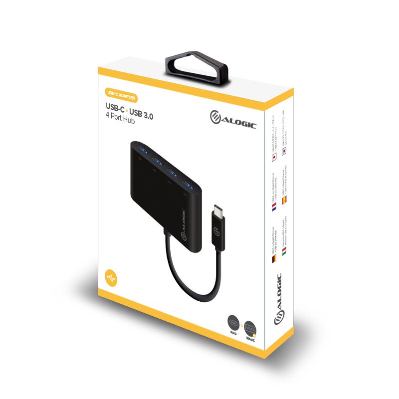 Alogic Usb Type C Superspeed 4 Port Type-a Hub; 5gbps Transfer Rate
