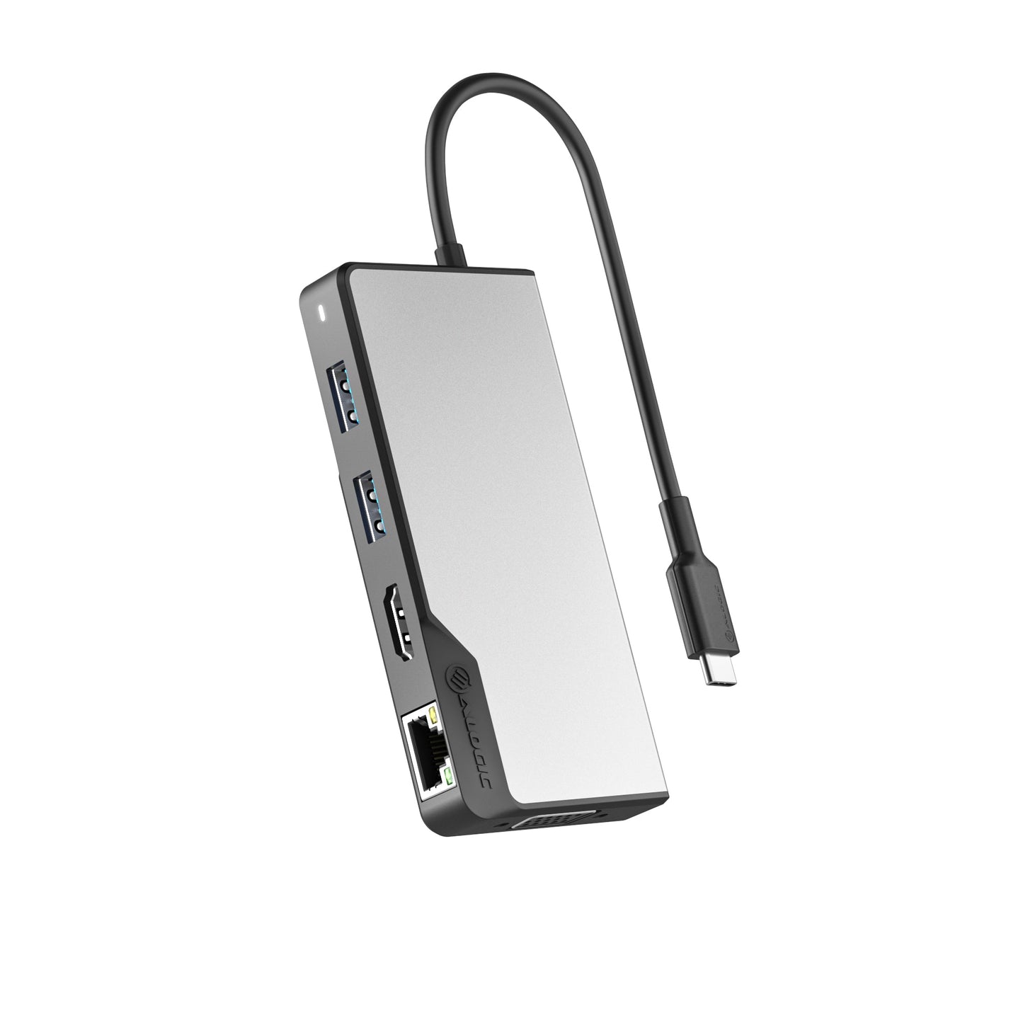 Alogic Usb-c Fusion Max Hub, 6-in-1 Type C Adapter, 4k Hdmi, Vga, Usb A 3.1 With 100w Power Delivery, Usb A 3.1, Gigabit Ethernet, Compatible With Macbook Pro/air And Ipad Pro/air