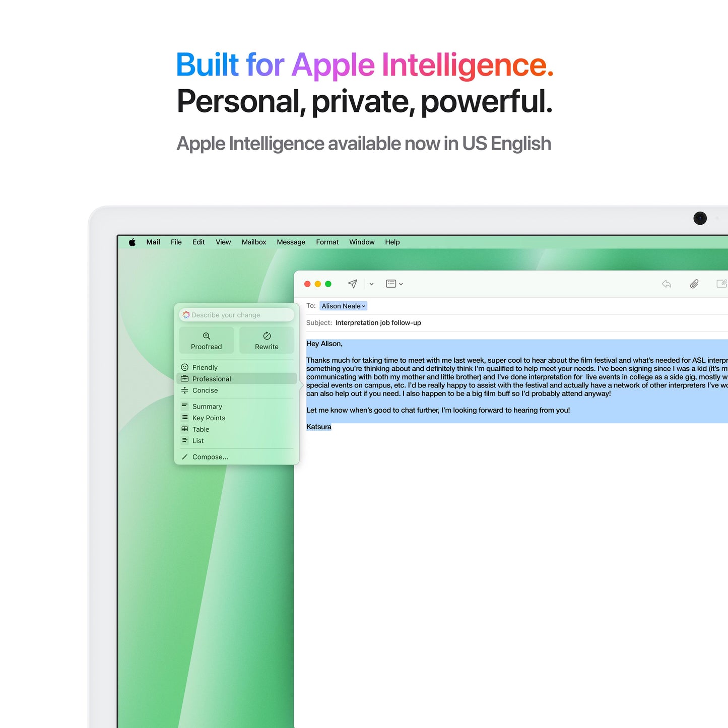 24-inch iMac with Retina 4.5K display: Apple M4 chip with 10-core CPU and 10-core GPU, 256GB SSD - Green