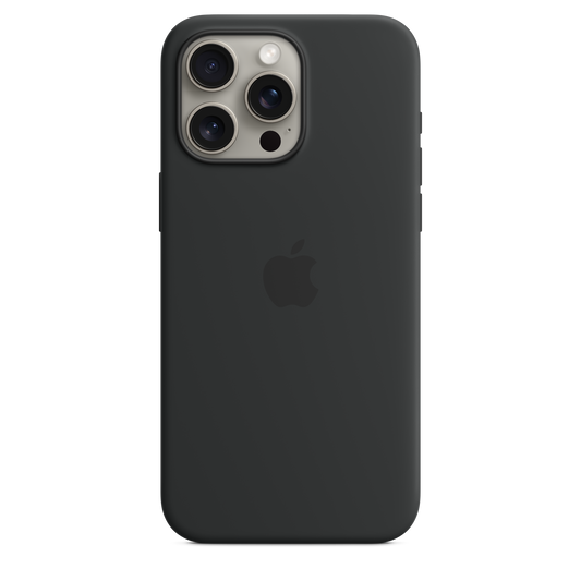 iPhone 15 Pro Max Silicone Case with MagSafe - Black