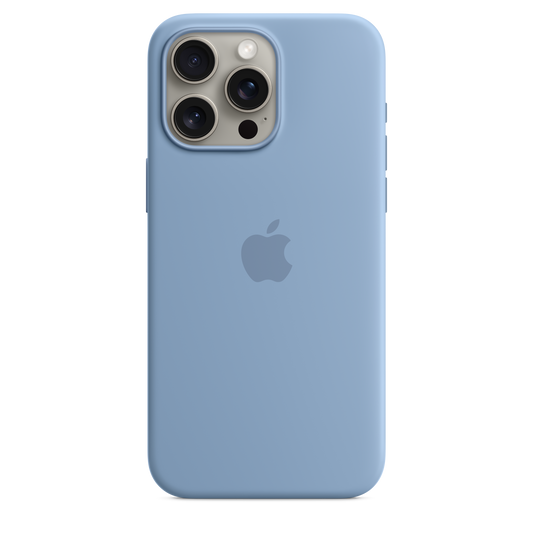 iPhone 15 Pro Max Silicone Case with MagSafe - Winter Blue