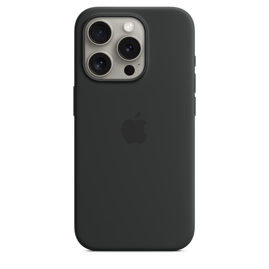 iPhone 15 Pro Silicone Case with MagSafe - Black